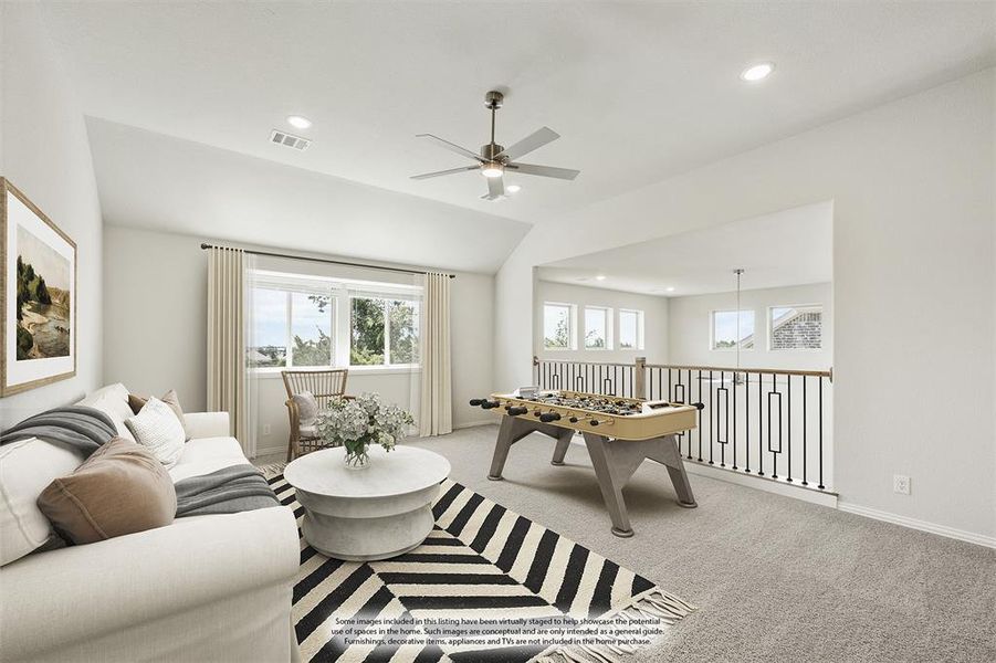 Furnished interior view inside a new home in Mockingbird Heights Classic 60, Midlothian (Image 8). Furnished interior view inside a new home in Mockingbird Heights Classic 60, Midlothian (Image 8).