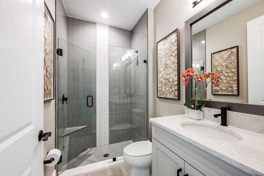 Representative furnished interior of a home built from the Pelican by Homes by WestBay in Crosswind Ranch, Parrish (Image 46).