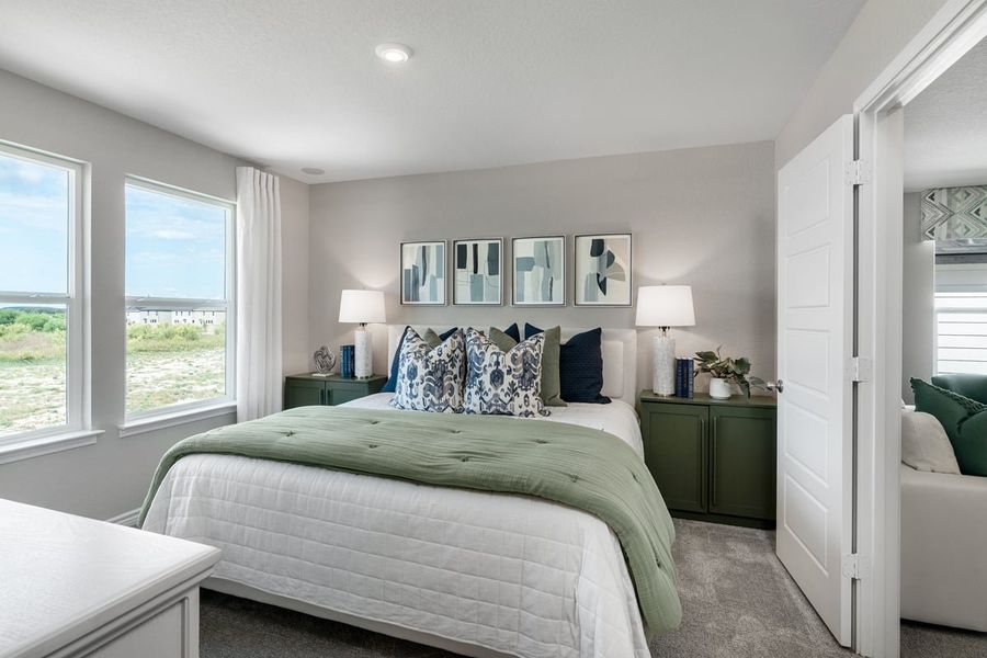 Representative furnished interior of a home built from the 1676 Modeled by KB Home in Preserve at Culebra - Villa Collection, San Antonio (Image 9).