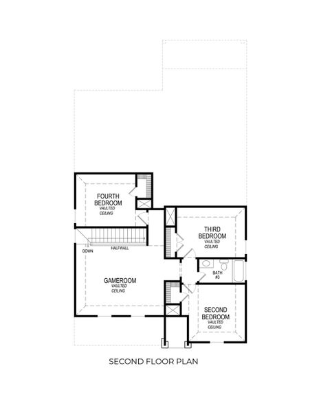 2D floor plan layout of this home in Parkside, Denton, TX (Image 4).