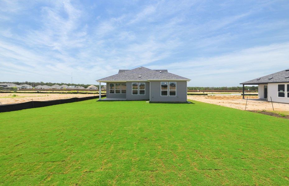 Exterior details and patio area of a home in Del Webb Austin at Lost Pines, Bastrop (Image 2). Exterior details and patio area of a home in Del Webb Austin at Lost Pines, Bastrop (Image 2).