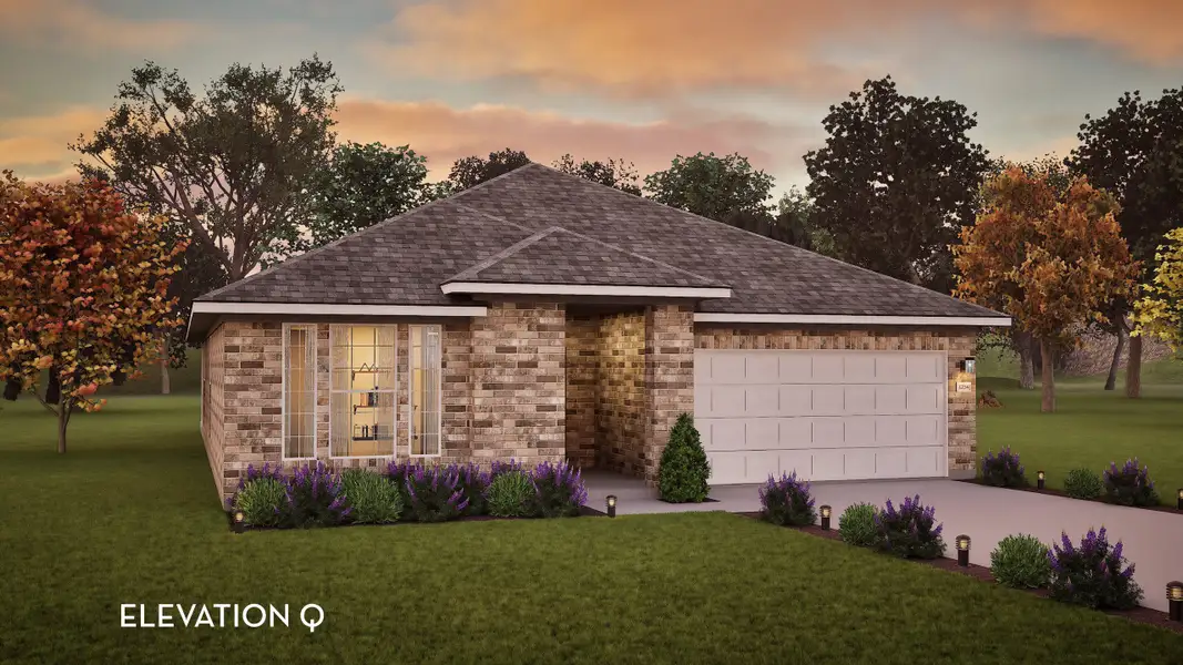 Front exterior of a new home in Massey Oaks, Pearland, TX, highlighting curb appeal (Image 1). Front exterior of a new home in Massey Oaks, Pearland, TX, highlighting curb appeal (Image 1).