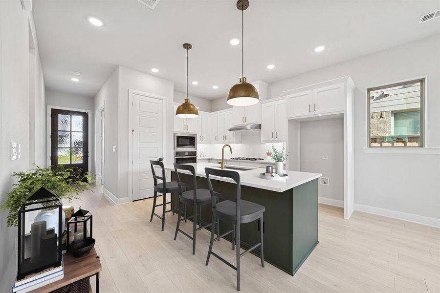 Furnished interior view inside a new home in Mantua Point Gardens, Van Alstyne (Image 5). Furnished interior view inside a new home in Mantua Point Gardens, Van Alstyne (Image 5).