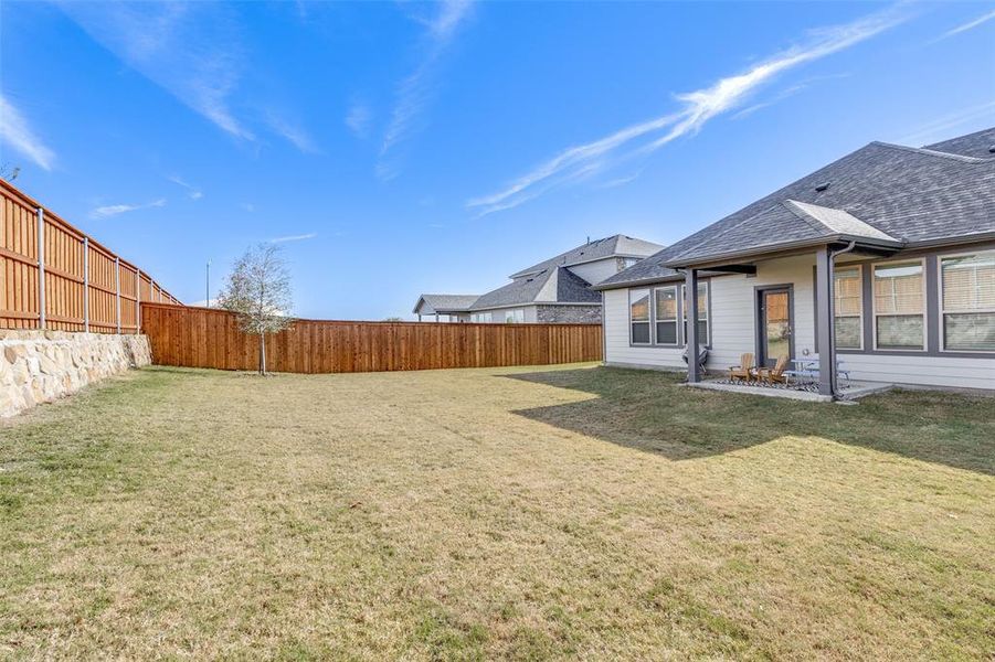 Large pool sized backyard