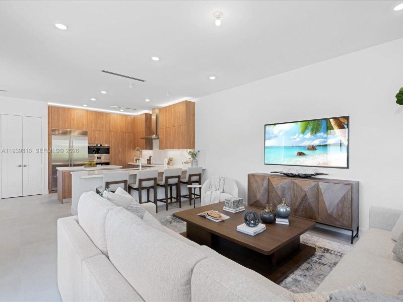 Furnished interior view inside a new home in , Miami (Image 11).
