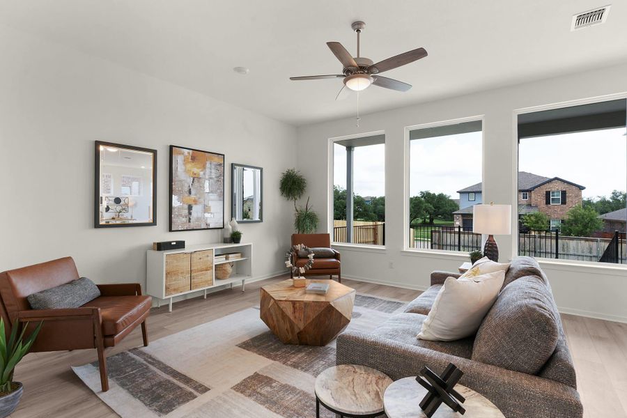 Representative furnished interior of a home built from the Maeve by Chesmar Homes in Deerbrooke Cottages, Leander (Image 6).