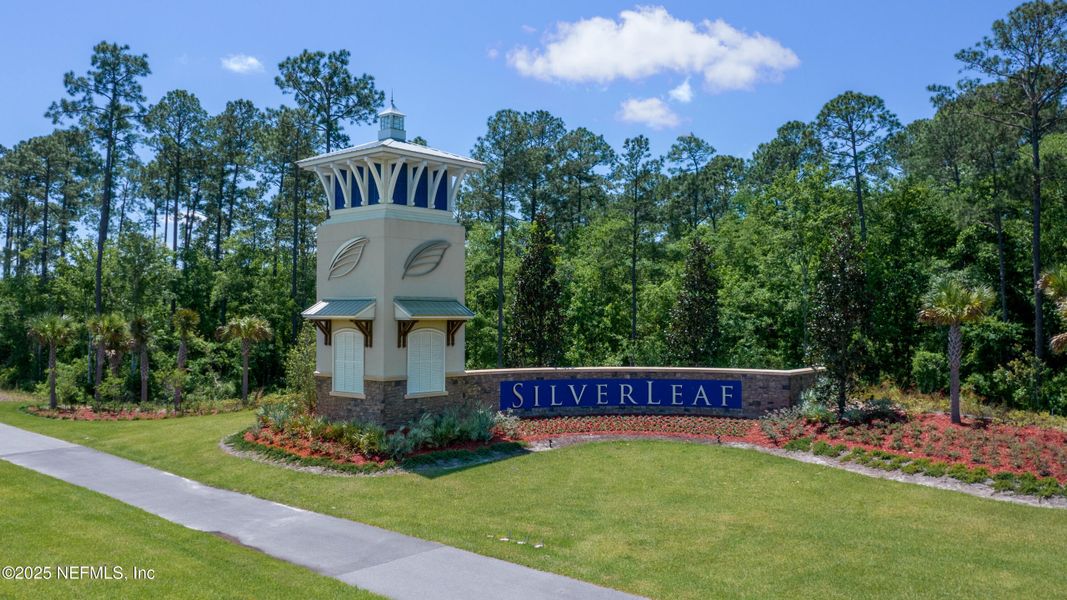 Entrance to the SilverLeaf community in St. Augustine, FL, featuring signage and landscaping (Image 2).