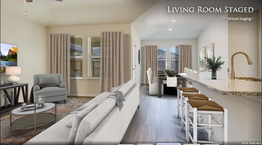 Furnished interior view inside a new home in Lark Canyon, New Braunfels (Image 5). Furnished interior view inside a new home in Lark Canyon, New Braunfels (Image 5).