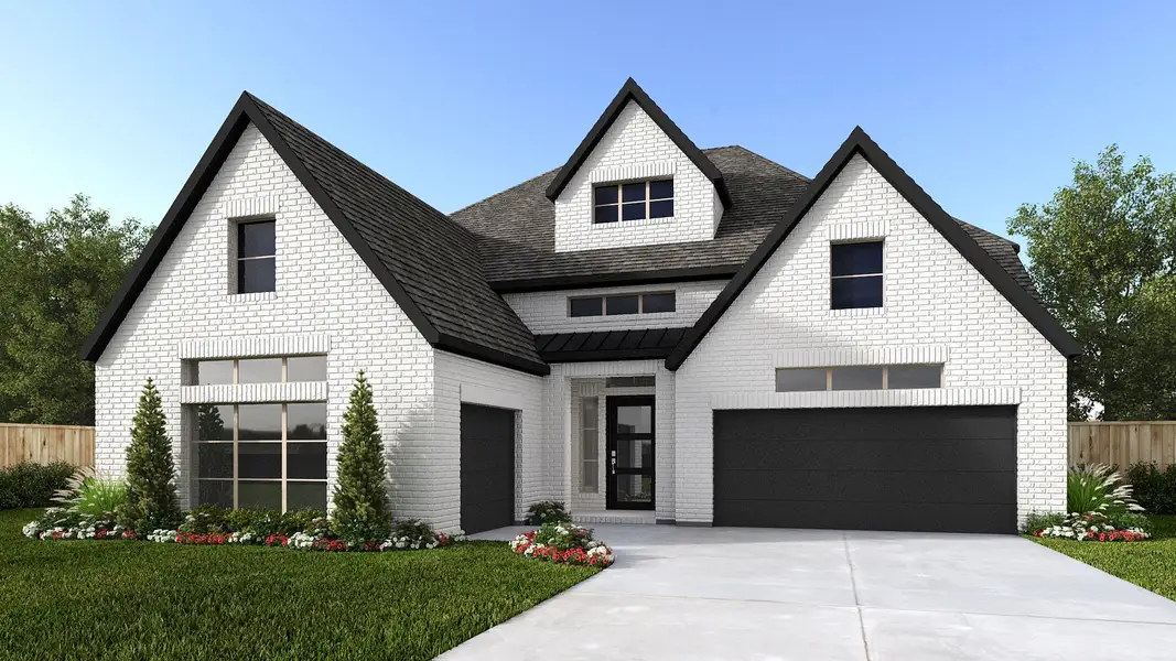 Representative exterior photo of a completed home built from the 3719W by Perry Homes in Lariat 60', Liberty Hill, TX (Image 3).