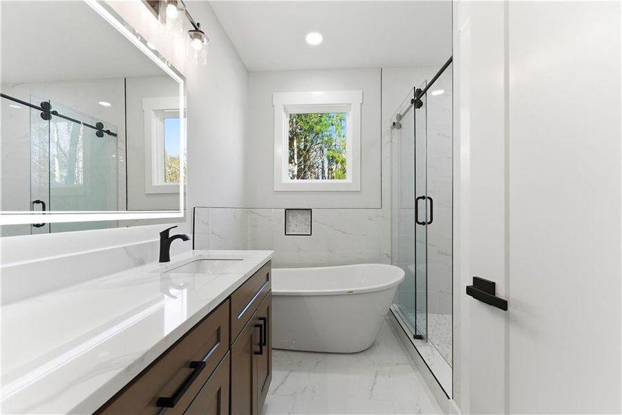 Furnished interior view inside a new home in , Hampton (Image 15).