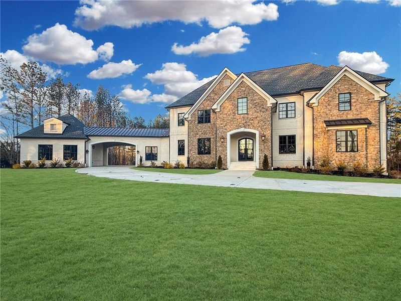 Front exterior of a new home in , Milton, GA, highlighting curb appeal (Image 30).