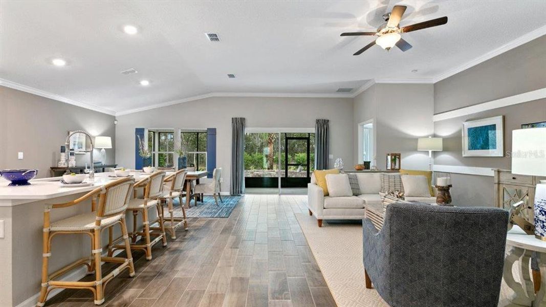 Furnished interior view inside a new home in American Village, Palm Coast (Image 10).