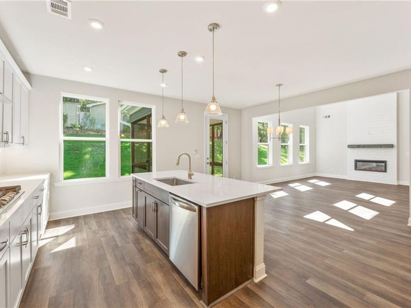 Furnished interior view inside a new home in Melody Lakeside Estates, Buford (Image 9).