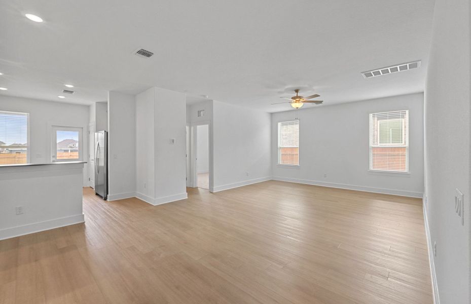 Spacious, unfurnished interior of a new home in Saddleback at Santa Rita Ranch, Liberty Hill (Image 22). Spacious, unfurnished interior of a new home in Saddleback at Santa Rita Ranch, Liberty Hill (Image 22).