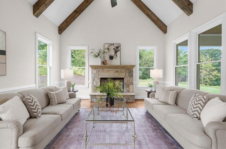 Furnished interior view inside a new home in , Canton (Image 64).