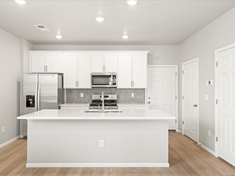 The Woodland floorplan interior image taken at a Meritage Homes community in Aurora, CO.