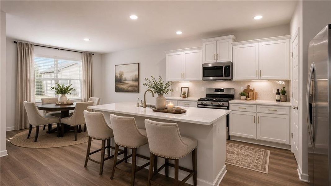 Furnished interior view inside a new home in Preserve at Dove Creek, Statham (Image 10). Furnished interior view inside a new home in Preserve at Dove Creek, Statham (Image 10).