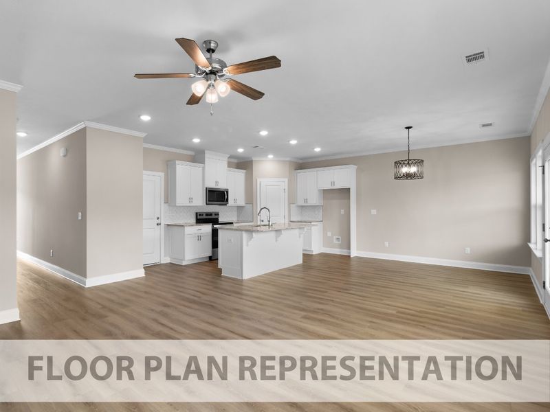 The 1888 - Floorplan Representation | Kitchen, Cafe and Main Living Area The 1888 - Floorplan Representation | Kitchen, Cafe and Main Living Area