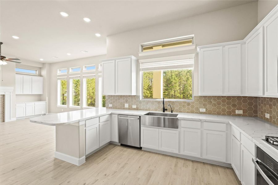 Furnished interior view inside a new home in Waterstone on Lake Conroe, Montgomery (Image 8).