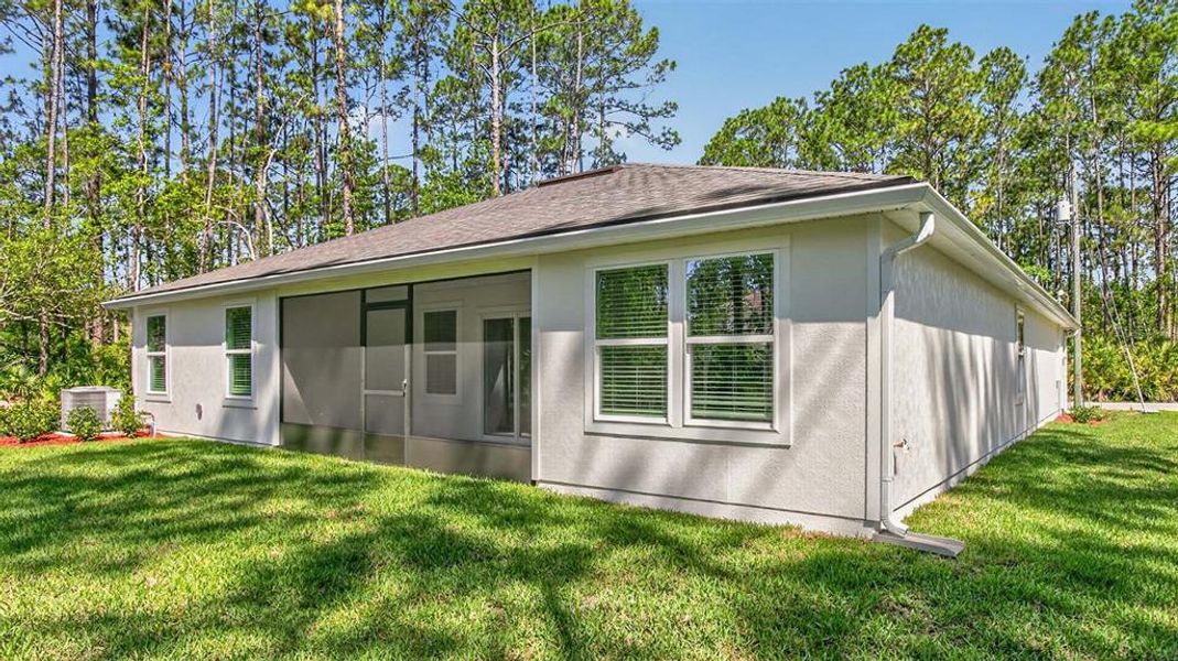 Exterior details and patio area of a home in Palm Coast Homesites, Palm Coast (Image 19). Exterior details and patio area of a home in Palm Coast Homesites, Palm Coast (Image 19).