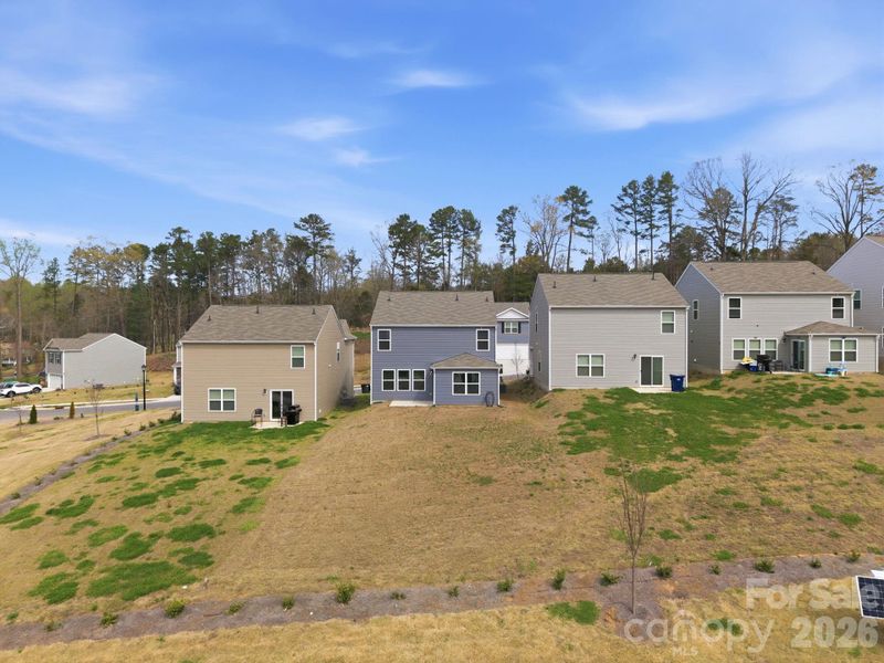 Exterior details and patio area of a home in Huffman Ridge, Hickory (Image 22).