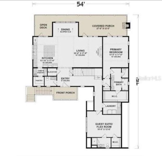 2D floor plan layout of this home in , St. Petersburg, FL (Image 4).
