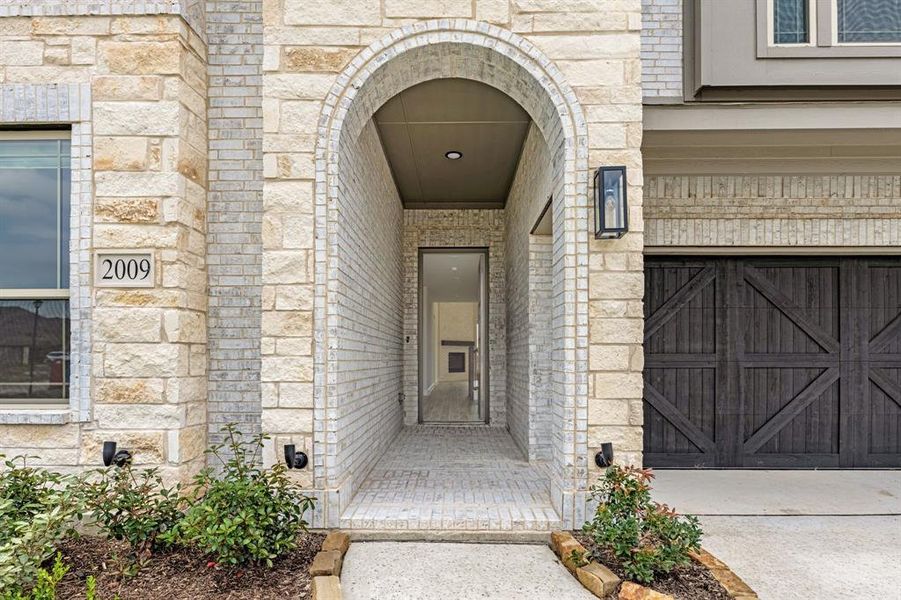 Front exterior of a new home in Homestead at Daniel Farms Phase 2, DeSoto, TX, highlighting curb appeal (Image 24). Front exterior of a new home in Homestead at Daniel Farms Phase 2, DeSoto, TX, highlighting curb appeal (Image 24).