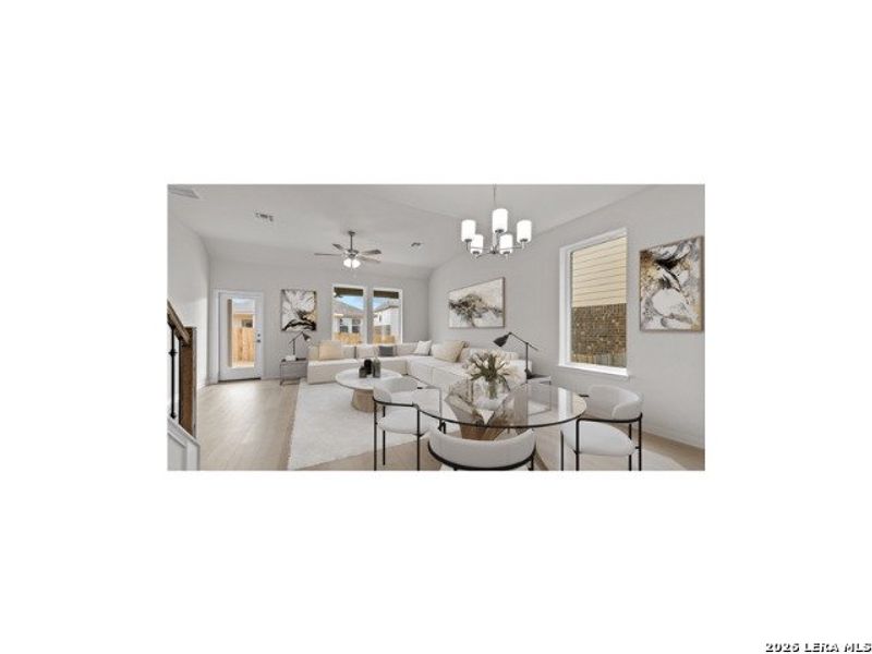 Furnished interior view inside a new home in Hunter's Ranch, San Antonio (Image 4).