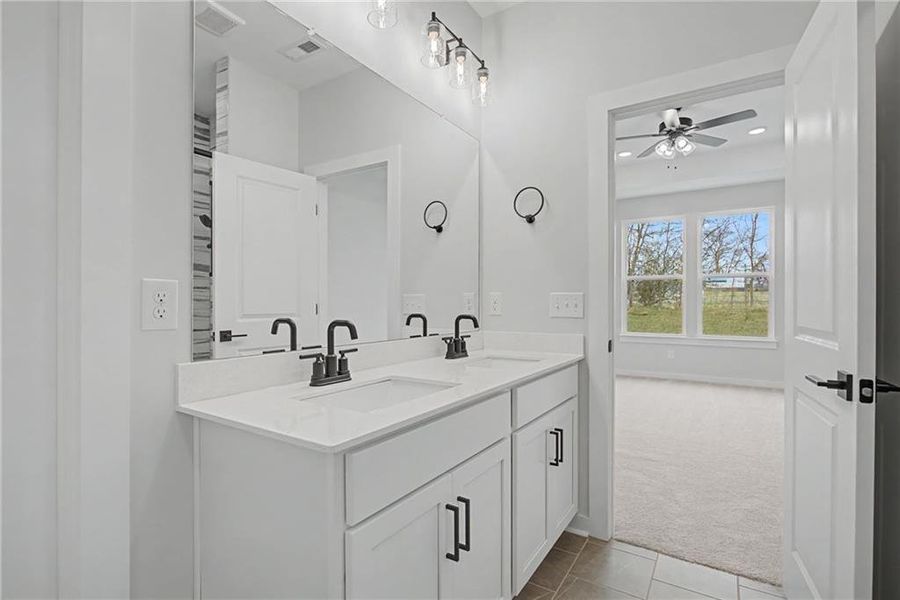 Furnished interior view inside a new home in The Park at Brighton, Locust Grove (Image 6).