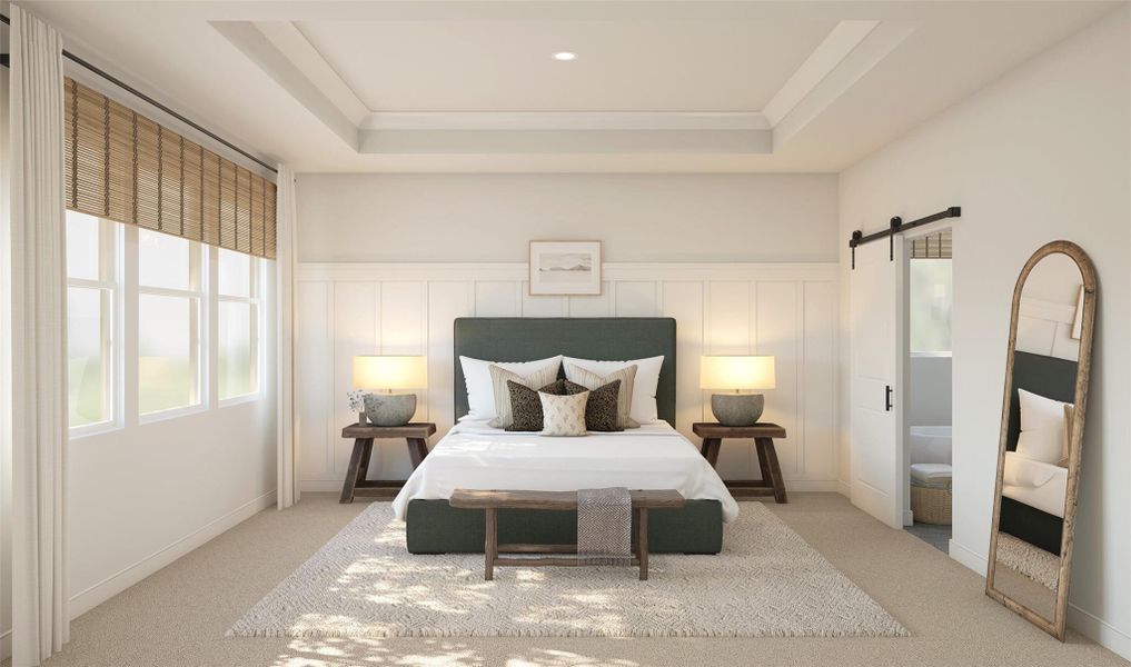 Private primary suite (*Artist rendering used for illustration purposes only.) Private primary suite (*Artist rendering used for illustration purposes only.)