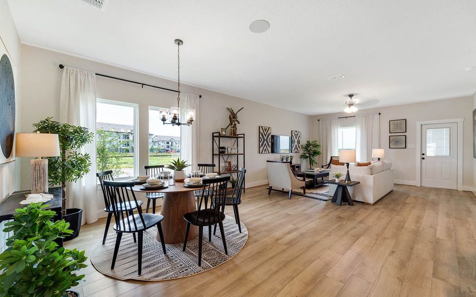 Representative furnished interior of a home built from the Pedernales by CastleRock Communities in Lone Oak, San Antonio (Image 10).