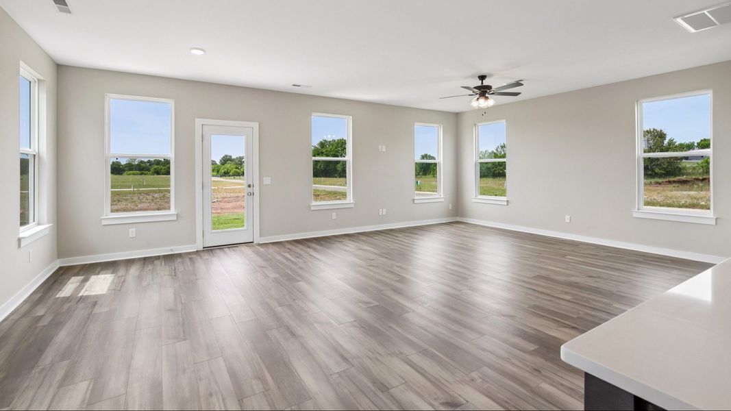 First Floor with hard surface flooring and bright natural light through windows