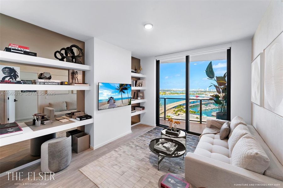 Furnished interior view inside a new home in , Miami (Image 7).