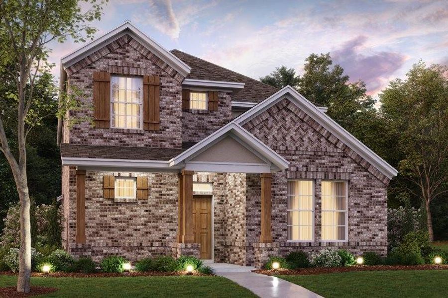 Front exterior of a new home in Lilybrooke at Legacy Hills, Celina, TX, highlighting curb appeal (Image 1). Front exterior of a new home in Lilybrooke at Legacy Hills, Celina, TX, highlighting curb appeal (Image 1).