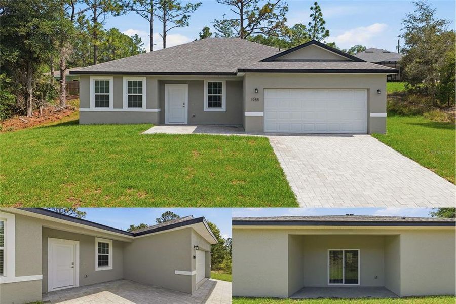 Front exterior of a new home in , Citrus Springs, FL, highlighting curb appeal (Image 1). Front exterior of a new home in , Citrus Springs, FL, highlighting curb appeal (Image 1).