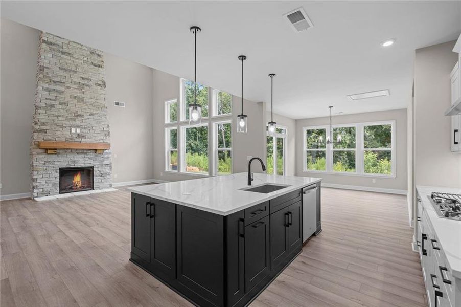 Furnished interior view inside a new home in Hidden Fields, Hoschton (Image 8).