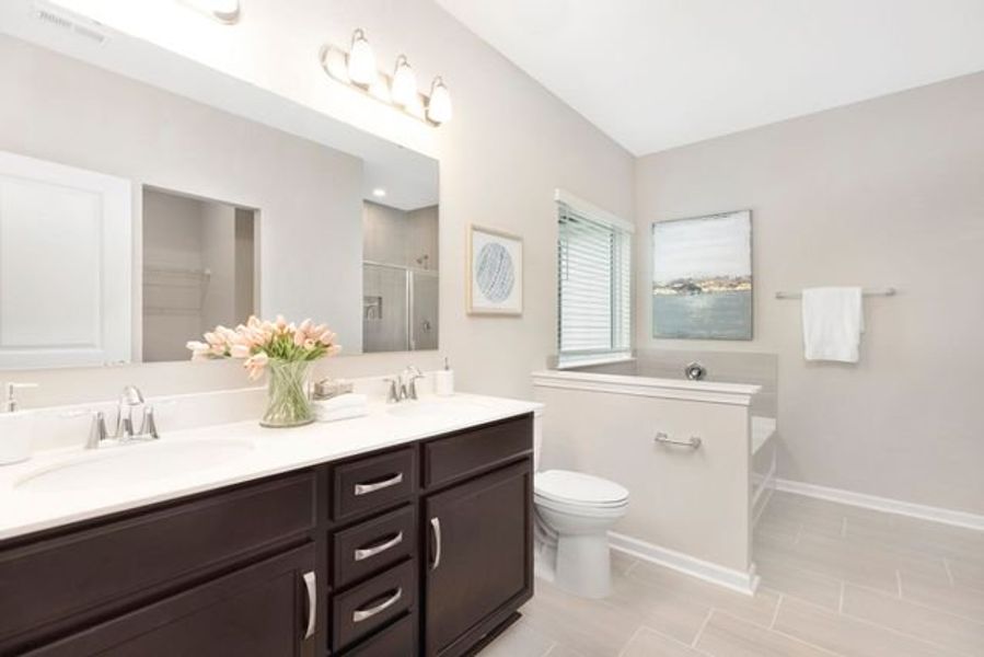Representative furnished interior of a home built from the Tate by True Homes in Heritage Hall, Statesville (Image 25).