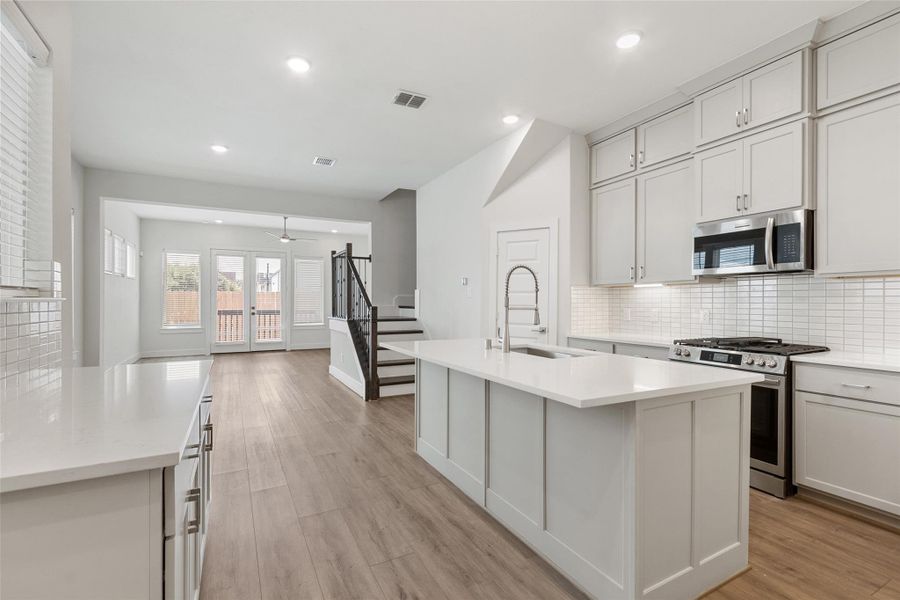 Furnished interior view inside a new home in Shady Acres, Houston (Image 12). Furnished interior view inside a new home in Shady Acres, Houston (Image 12).