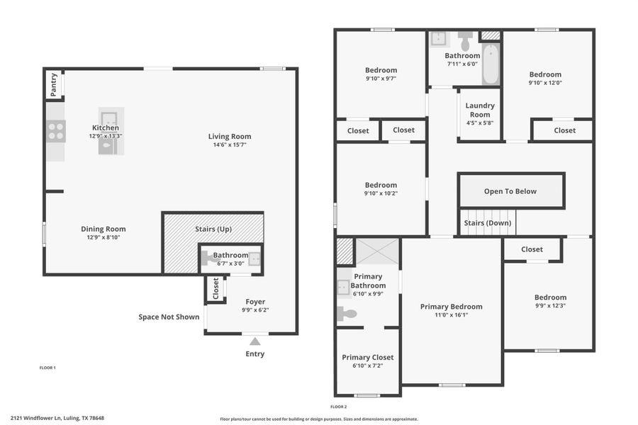 2D floor plan layout of this home in Ladera, Luling, TX (Image 5). 2D floor plan layout of this home in Ladera, Luling, TX (Image 5).