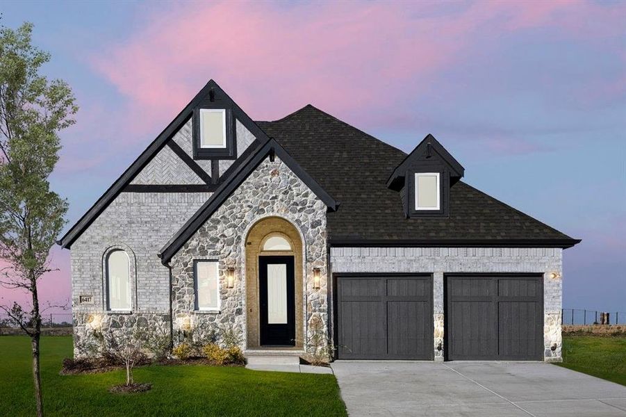 Front exterior of a new home in Edgewood Creek, Celina, TX, highlighting curb appeal (Image 1).