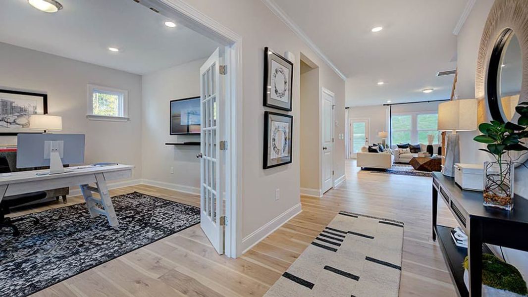 Furnished interior view inside a new home in Bridgeberry, Holly Springs (Image 8).