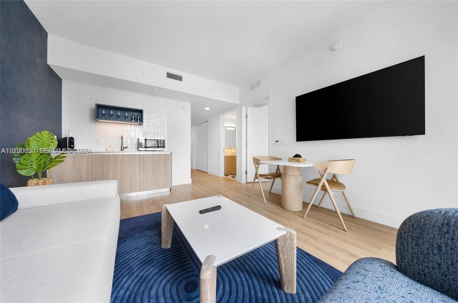 Furnished interior view inside a new home in , Miami (Image 11).