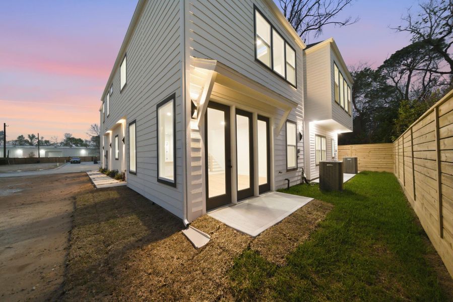 Exterior details and patio area of a home in , Houston (Image 4).