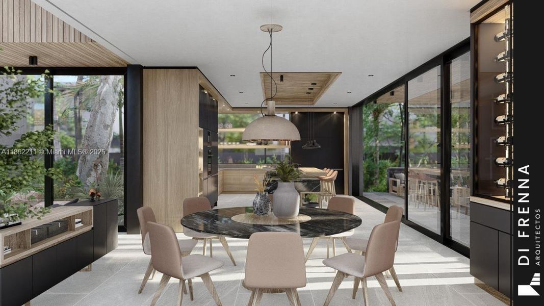 Furnished interior view inside a new home in , Miami (Image 27).