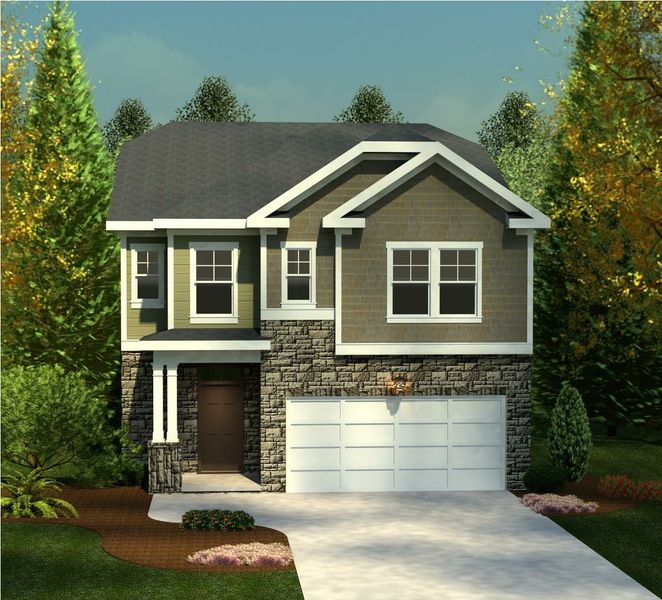 Front exterior of a new home in Tillery Park, Grovetown, GA, highlighting curb appeal (Image 21).