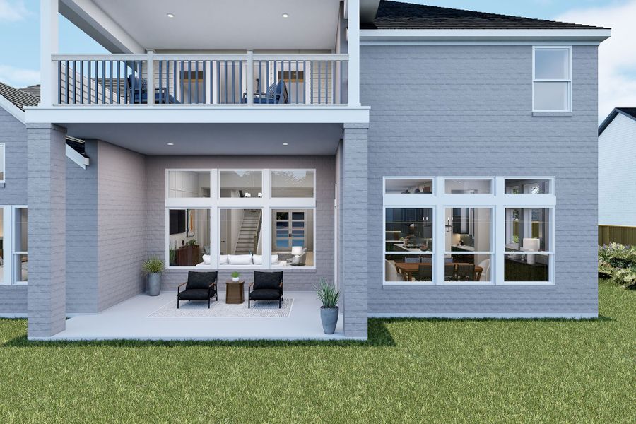 Representative exterior details of a home built from the The Casey by David Weekley Homes in Whyburn Estate Series, Flower Mound (Image 3).