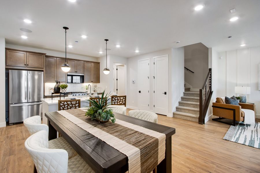 Furnished interior view inside a new home in Candelas Townhomes, Arvada (Image 12).