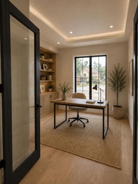 This is your Study-Office  area will look like with our "finishes" upon completion of construction.