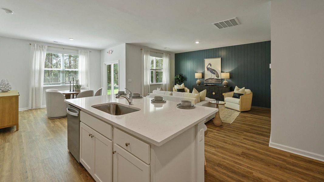 Furnished interior view inside a new home in Pineview North, Summerville (Image 4).