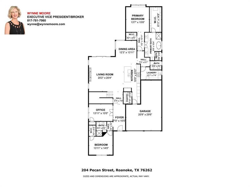 2D floor plan layout of this home in , Roanoke, TX (Image 5).